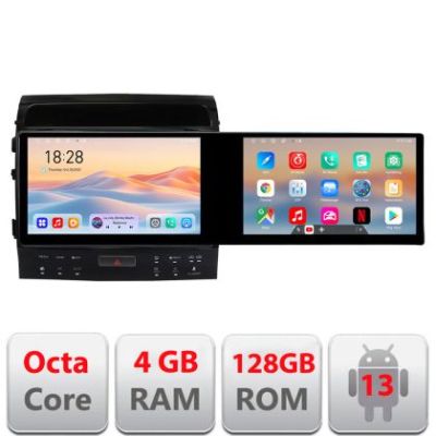 Navigatie Toyota Landcruiser 200 V8 2007-2015 cu navi si 360 Edotec 2 ecrane  8 core 4+128 21.6 inch Incell android Wifi 5Ghz gps internet  KIT-381-360