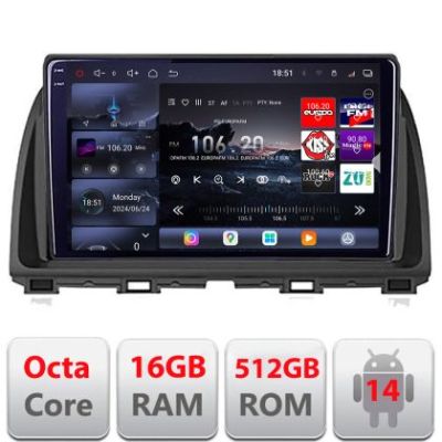 Navigatie Mazda CX-5 2012-2016 Edotec Kit-212  cu Android Internet Bluetooth Radio GPS WIFI 8 core QLED 2K 16+512GB 360GB