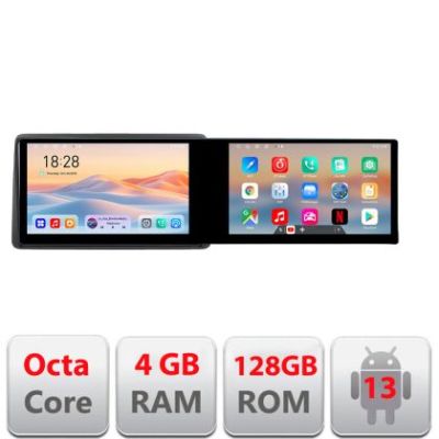 Navigatie DACIA DUSTER dupa 2019 Kit-199 Edotec 2 ecrane  8 core 4+128 21.6 inch Incell android Wifi 5Ghz gps internet