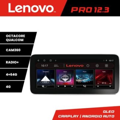Navigatie universala KIT-1DIN Lenovo PRO 4+64 12.3 inch qled android 4G DSP gps internet  C