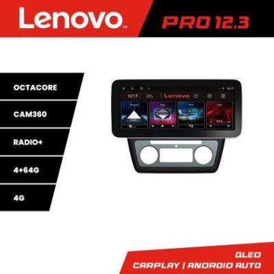 Navigatie Skoda Yeti 2009-2014 K-YETI Lenovo PRO 4+64 12.3 inch qled android 4G DSP gps internet