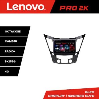 Navigatie Hyundai Sonata 2011-2015 Lenovo Kit-259 8 core QLED 2K 8+256 360 Android Waze USB Navigatie Internet Youtube Radio