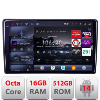 Navigatie Fiat Tipo 2015-2021 Edotec Kit-TIPO 8 core QLED 2K 16+512GB 360 Android Waze USB Navigatie Internet Youtube Radio