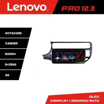 Navigatie Kia Rio K-504 Lenovo PRO 8+256 12.3 inch qled android 4G DSP gps internet  8Core