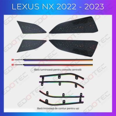 Lumini Ambientale NIGHTVIBE Lexus NX 2022 set complet control telefon sau sistem original