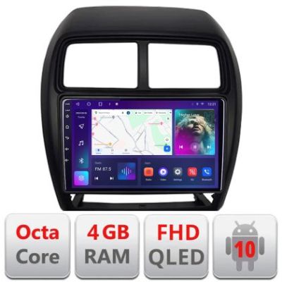 Navigatie Mitsubishi ASX 2017-2021 model facelift Android radio gps internet 4+64 carplay android auto Kit-026-facelift+EDT-E309v3