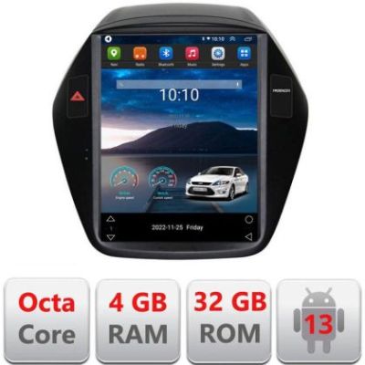 Navigatie tip Tesla Hyundai IX35 2010-2015 radio gps internet 8Core 4G carplay android auto 4+32 kit-tesla-361+EDT-E42