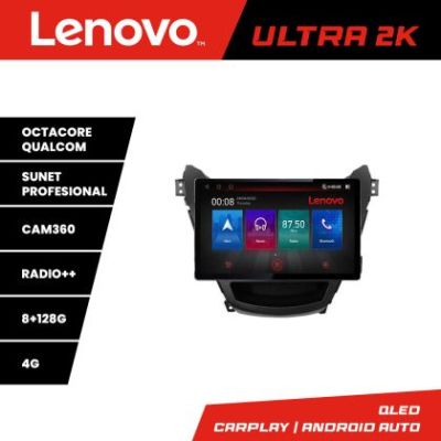 Navigatie Hyundai Elantra 2013-2015 N-359 ecran 13" 2K 8+128 Android Waze USB Navigatie 4G 360 Toslink Youtube