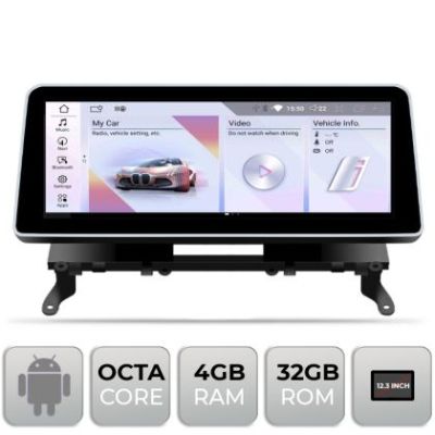 Navigatie BMW X1 F48 2014-2016 cu ecran NBT Android ecran 10.25" 4+32 4G BT
