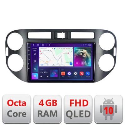 Navigatie VW Tiguan si Golf Plus 2012-2016 Android Ecran QLED octa core 4+64 carplay android auto KIT-489v2+EDT-E309V3