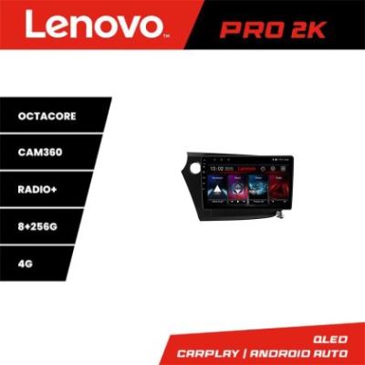 Navigatie Honda Insight 2009-2014 Lenovo Kit-insight 8 core QLED 2K 8+256 360 Android Waze USB Navigatie Internet Youtube Radio
