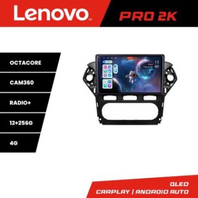 Navigatie Ford Mondeo 2010-2014 Lenovo Kit-MONDEO-CLIMA 8 core QLED 2K 12+256 360 Android Waze USB Navigatie Internet Youtube Radio