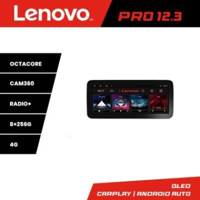 Navigatie Mercedes GLK 2011-2014 NTG4.5 Lenovo PRO 8+256 12.3 inch qled android 4G DSP gps internet  Kit-w204-N45