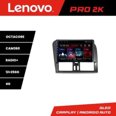 Navigatie Volvo XC60 2014-2018 Lenovo 8 core QLED 2K 12+256 360 Android Waze USB Navigatie Internet Youtube Radio