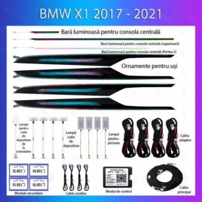 Lumini Ambientale NIGHTVIBE BMW Seria X1 2017-2021 dedicat trim control telefon sau sistem original