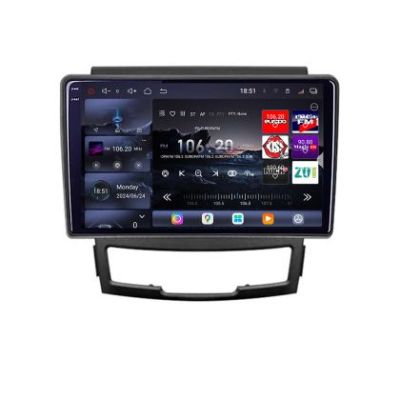 Navigatie Ssangyong Korando 2011-2013 Edotec Kit-159 8 core QLED 2K 16+512GB 360 Android Waze USB Navigatie Internet Youtube Radio