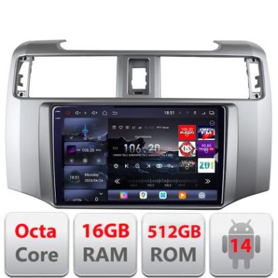 Navigatie Toyota 4runner 2009-2019 Android radio gps internet 8 core QLED 2K 16+512GB 360 Edotec
