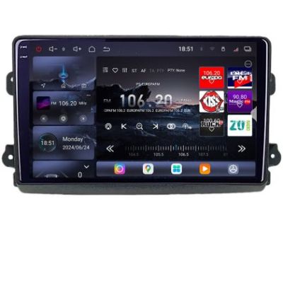 Navigatie Fiat Ducato 2021- Qled 2K Octa Core 16+512GB LTE 4G DSP Wifi 5Ghz android auto carplay radio gps internet KIT-ducato2024+EDT-E809-2K