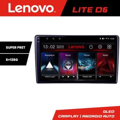 Navigatie Citroen Berlingo Opel Combo 2021- Lenovo QLED Octa core 6+128 DSP Wifi 5Ghz Android radio gps internet kit-berlingo2021+LITE-10-6+128