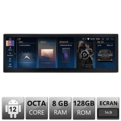 Navigatie dedicata Edotec BMW Seria 1 E87 2003-2008 masini ecran color CIC Android ecran 14.9" 8+128 4G BT camere 360