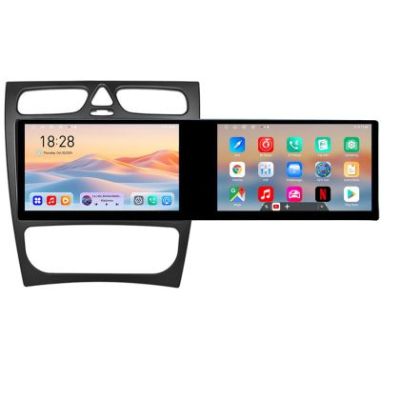 Navigatie Mercedes CLK facelift Edotec 2 ecrane  8 core 4+128 21.6 inch Incell android Wifi 5Ghz gps internet  Kit-facelift