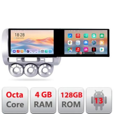 Navigatie Honda Fit Jazz 2004-2008 Edotec 2 ecrane  8 core 4+128 21.6 inch Incell android Wifi 5Ghz gps internet  Kit-jazz